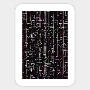 Neon lines pattern Sticker